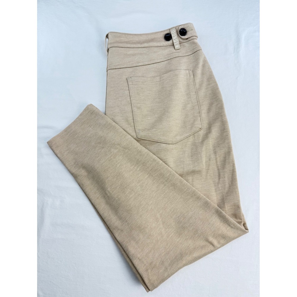 YoungLA Slim Fit Tapered Trousers Mens 34x30 Beige Tan Textured Knit Pants